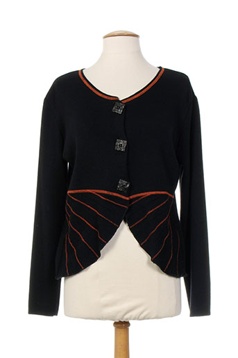 telmail gilets femme de couleur noir