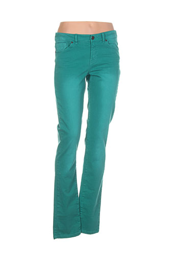 ikks pantalons femme de couleur vert