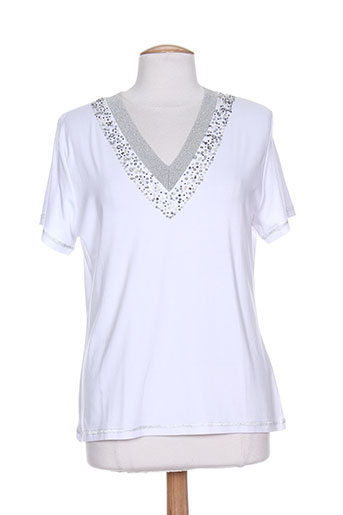 villa bleue t-shirts / tops femme de couleur blanc