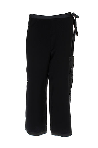 lauren vidal pantalons femme de couleur noir