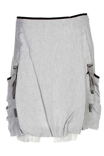 double jeu jupes femme de couleur gris