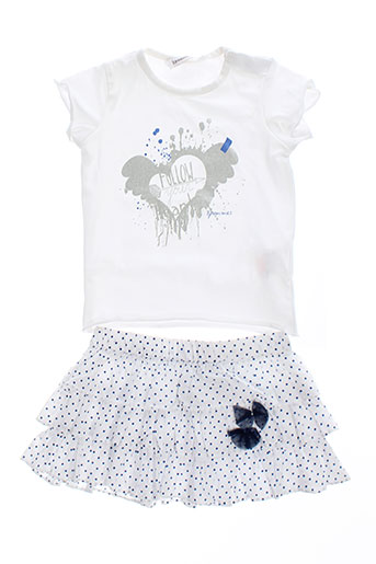 3 et pommes t et shirt et jupe fille de couleur blanc (photo) 3 et pommes t et shirt et jupe fille de couleur blanc (photo)