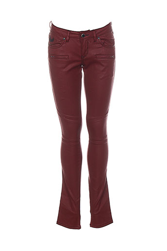 kaporal pantalons fille de couleur rouge