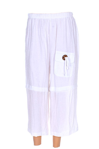 n&l fashion pantacourts femme de couleur blanc