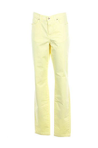 lcdn pantalons femme de couleur jaune