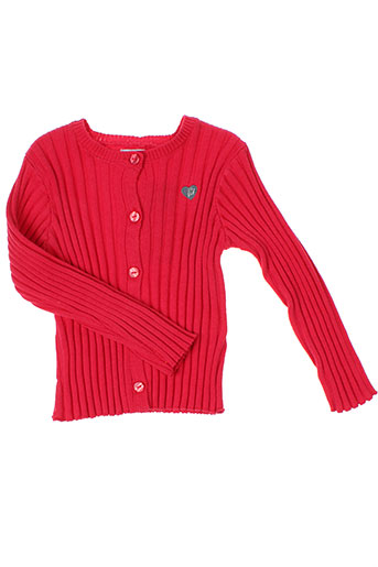 3 pommes gilets fille de couleur rouge