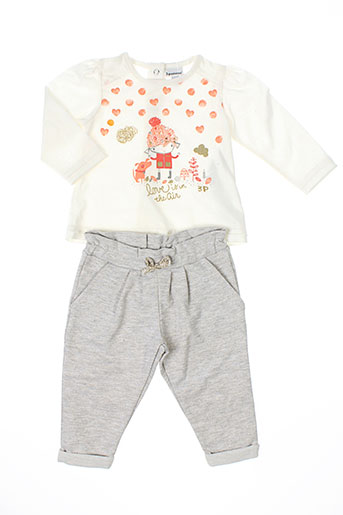 3 et pommes t et shirt et pantalon fille de couleur blanc (photo) 3 et pommes t et shirt et pantalon fille de couleur blanc (photo)
