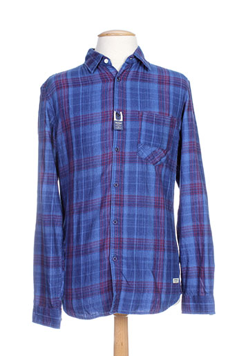 jack EFFI_CHAR_1 jones chemises homme de couleur bleu