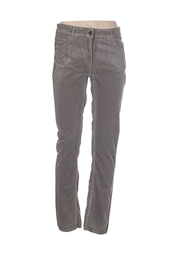 lauren vidal pantalons femme de couleur gris
