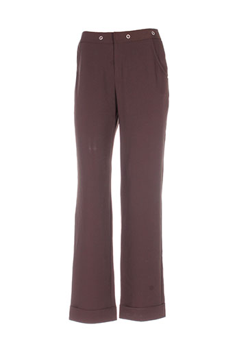 ecru pantalons femme de couleur marron