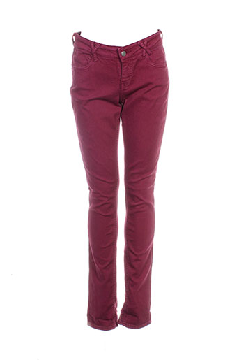 kanope pantalons femme de couleur rouge