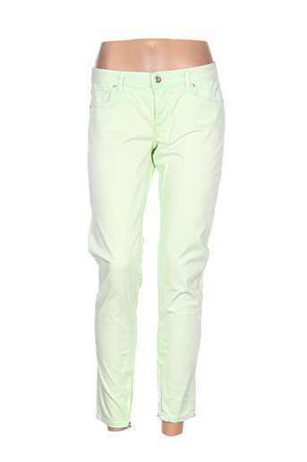 pepe jeans pantalons femme de couleur vert