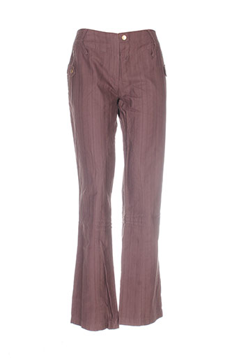 antognini jeans pantalons femme de couleur marron