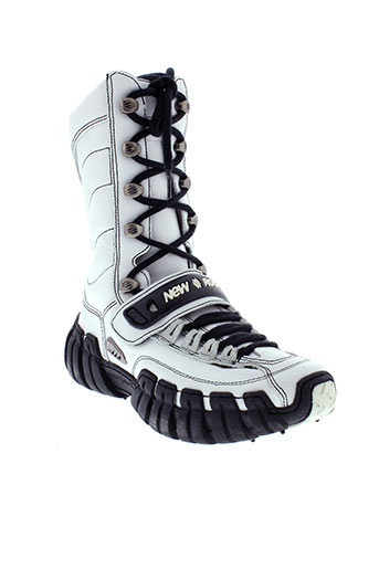 new rock chaussures femme de couleur blanc