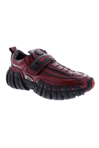 new rock chaussures femme de couleur rouge