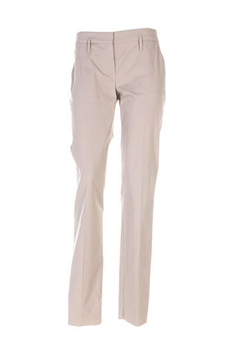 sportmax pantalons femme de couleur beige