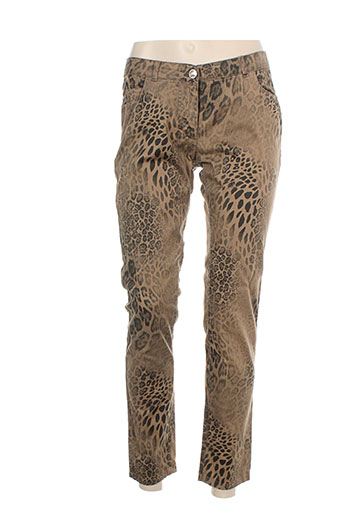 rivieres de lune pantalons femme de couleur marron