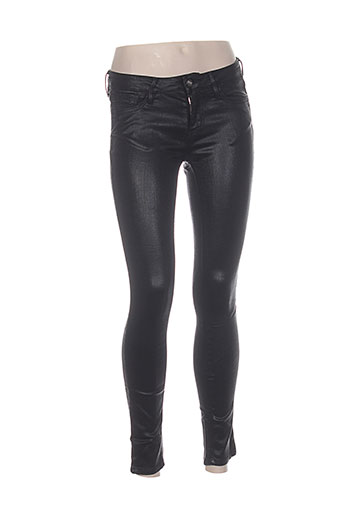reiko pantalons femme de couleur noir