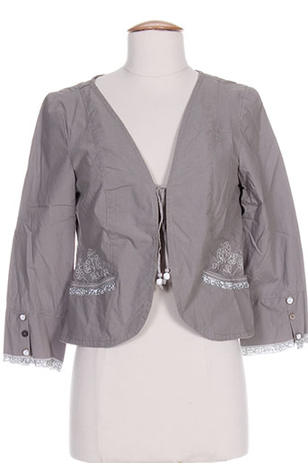 jac jac vestes femme de couleur gris