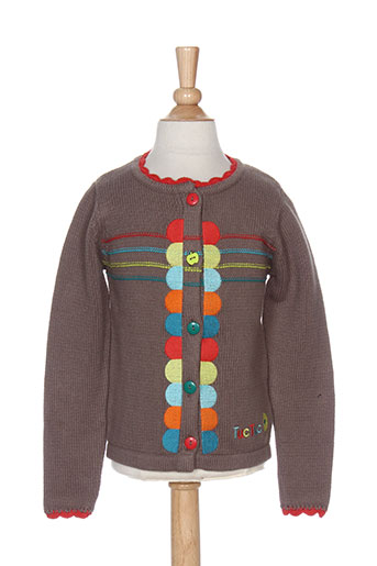 tuc tuc gilets fille de couleur marron