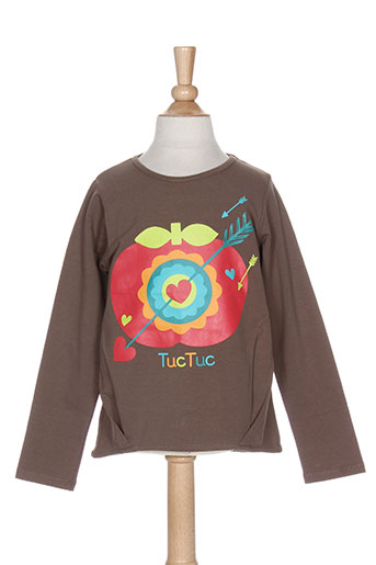 tuc tuc t-shirts fille de couleur marron