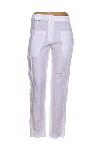 cannisse pantalons femme de couleur blanc