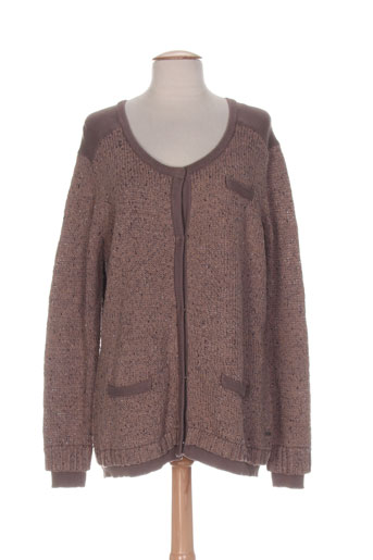 felino gilets femme de couleur marron