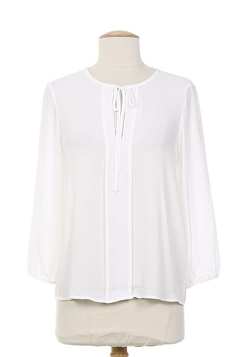 blanc boheme chemises femme de couleur beige