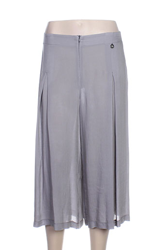 blanc boheme pantacourts femme de couleur gris