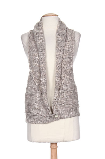 cannisse gilets femme de couleur beige