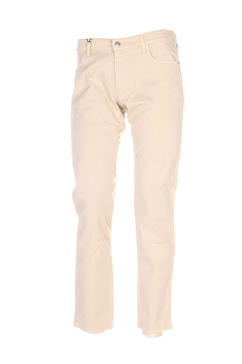 trussardi jeans pantalons femme de couleur beige