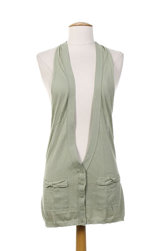 shyde gilets femme de couleur vert