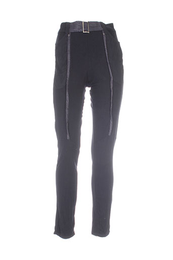 caty lesca pantalons femme de couleur noir