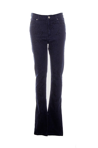 american retro jeans femme de couleur bleu