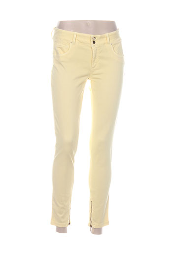 kocca pantalons femme de couleur jaune