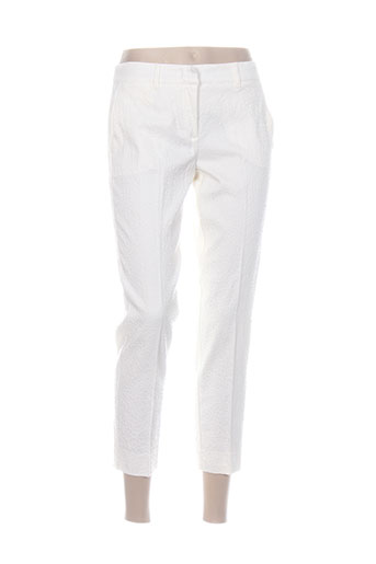 marella pantalons femme de couleur blanc