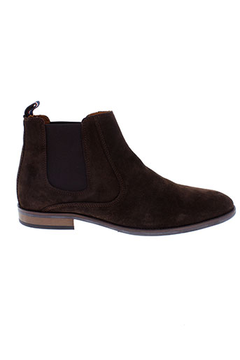 tommy et hilfiger boots homme de couleur marron
