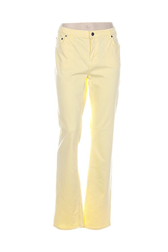 gant pantalons femme de couleur jaune