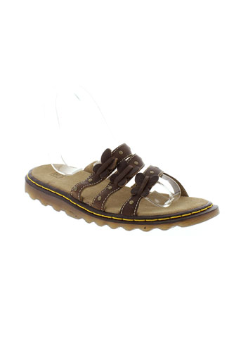 dr et martens mules et sabots femme de couleur marron