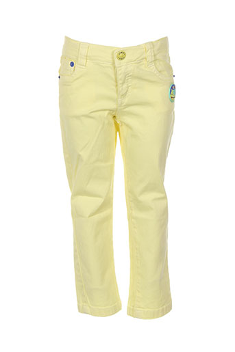 tuc tuc pantalons fille de couleur jaune