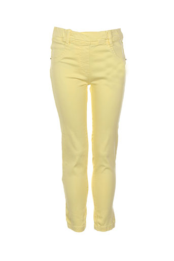 losan pantalons fille de couleur jaune