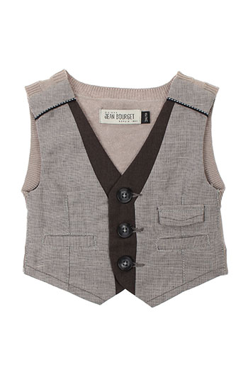 jean bourget gilets garçon de couleur gris