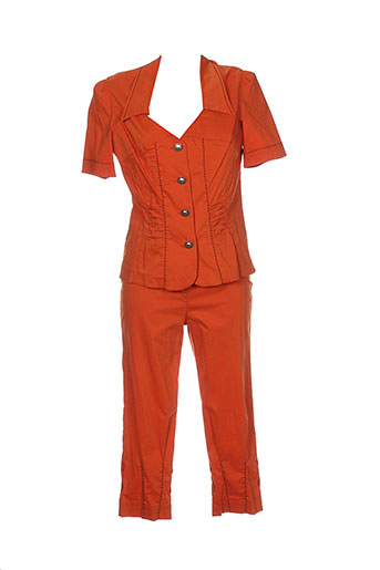 bleu d'azur ensembles femme de couleur orange