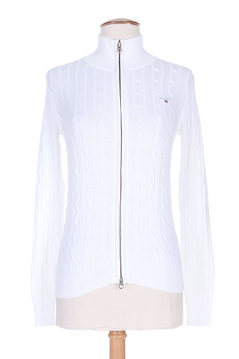 gant gilets femme de couleur blanc