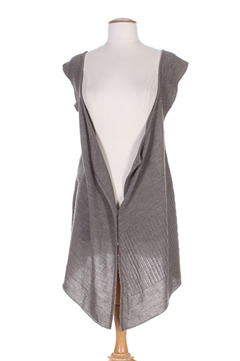 cannisse gilets femme de couleur marron