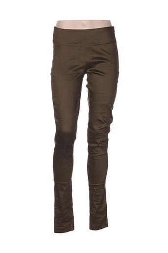 sarah pacini pantalons femme de couleur vert