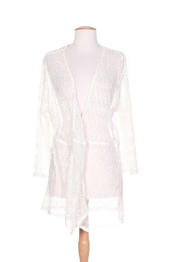 jean gabriel gilets femme de couleur blanc