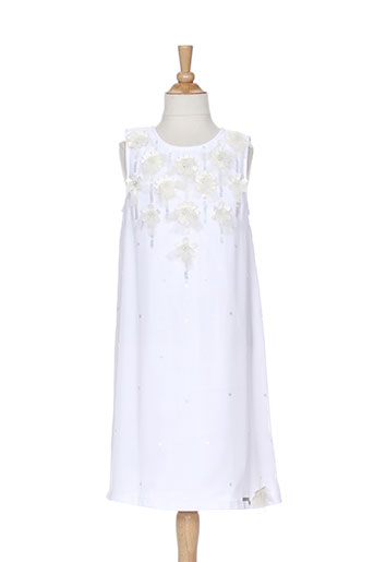 guess robes fille de couleur blanc