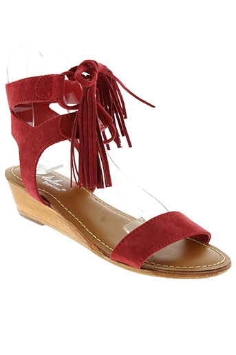 l'atelier tropézien chaussures femme de couleur rouge