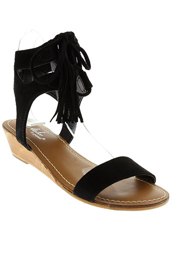 l'atelier tropézien chaussures femme de couleur noir